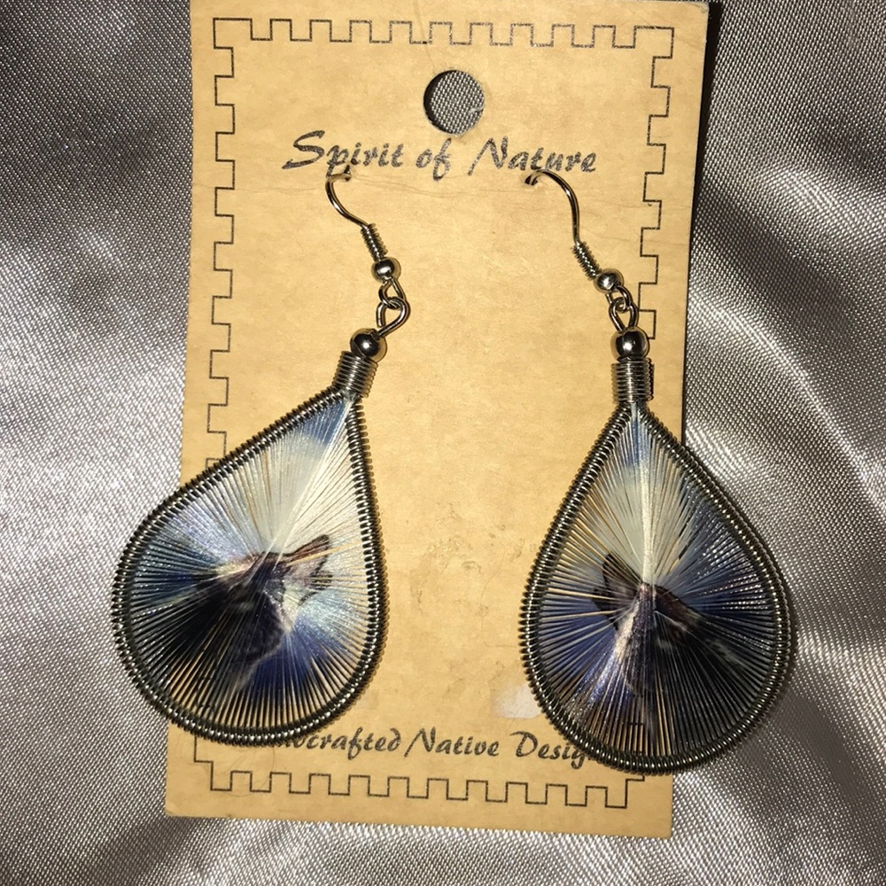 Handcrafted wolf earrings